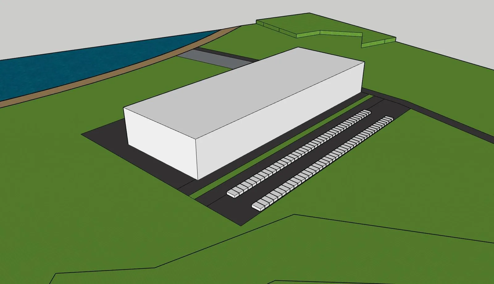 Massing, step 1: a plain block