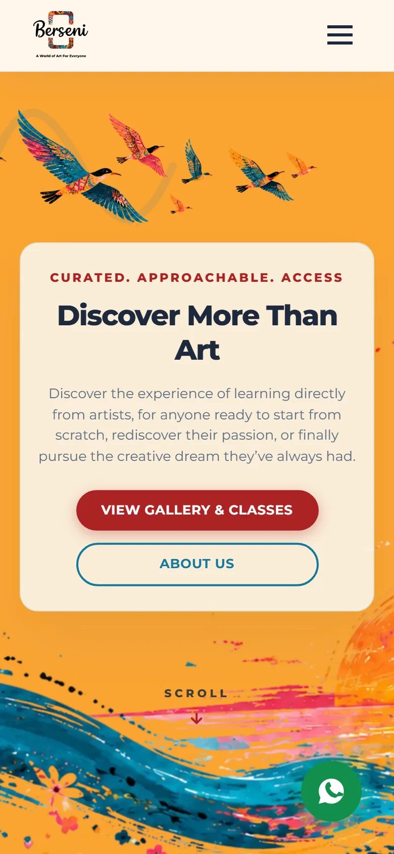 The home page on a phone