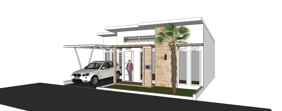 Front view of the house type