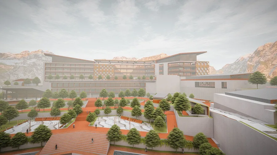 Resort hotel in the mountains, LAB.in Studio render 2