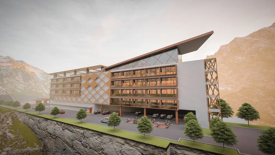 Resort hotel in the mountains, LAB.in Studio render 4