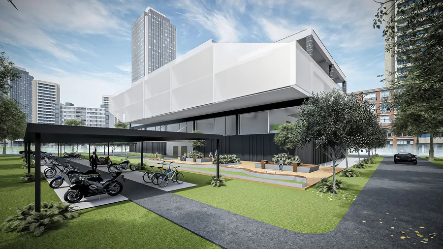 Modern commercial building, LAB.in Studio render 3