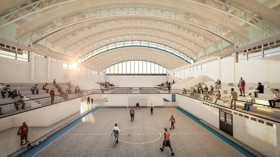 Sports hall and swimming pool, LAB.in Studio render 3